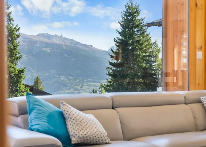 シャレー Campanule A Avec Vue Sur Les Alpes アンゼール