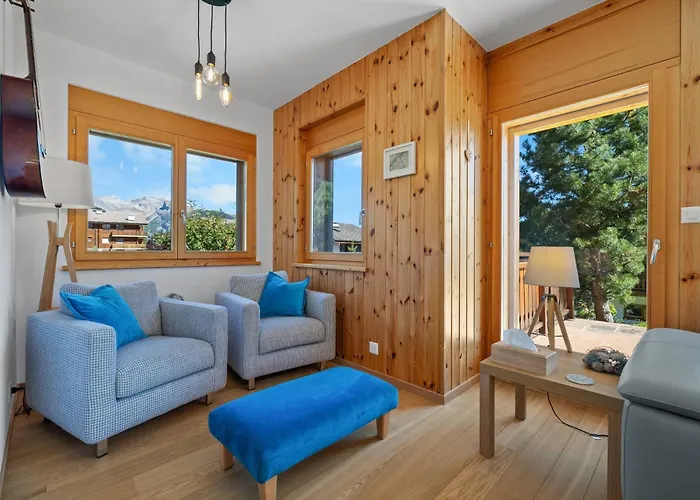 シャレー Campanule A Avec Vue Sur Les Alpes *