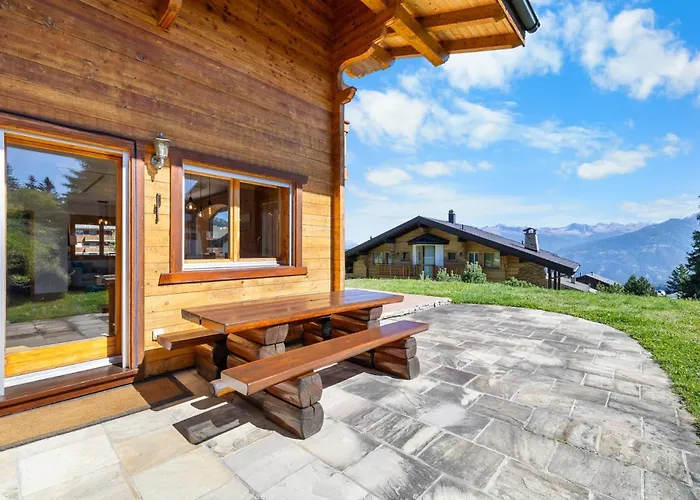 シャレー Campanule A Avec Vue Sur Les Alpes