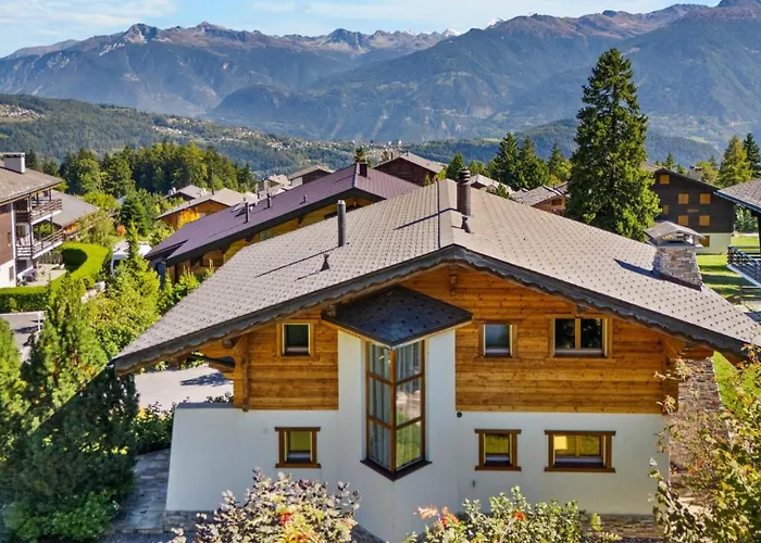 シャレー Campanule A Avec Vue Sur Les Alpes *